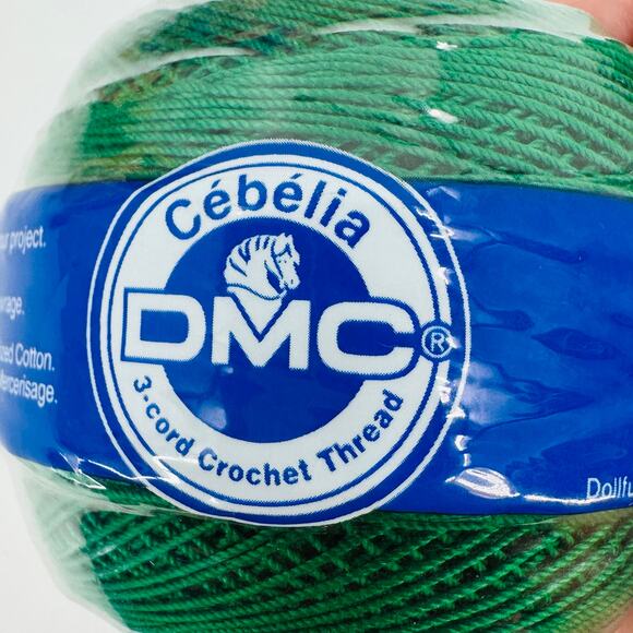 DMC Cebelia Crochet 167GA 100% Mercerized Cotton Size 10 Bright Green 699 (2) - Picture 2 of 8
